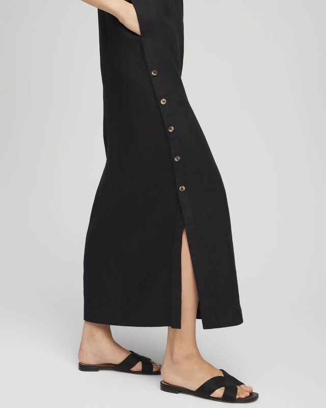 Linen Maxi Shirtdress - image 4